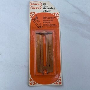 Vintage Scovill Dritz Buttonhole Maker "New" in packaging